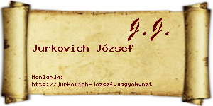Jurkovich József névjegykártya