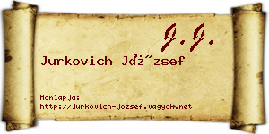 Jurkovich József névjegykártya