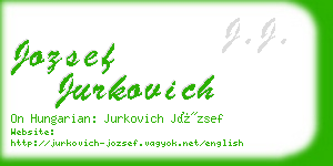 jozsef jurkovich business card